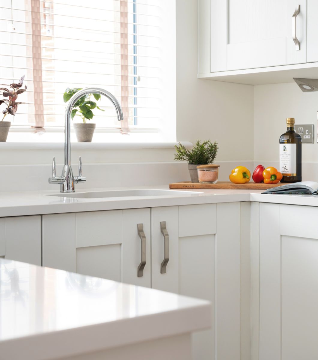 Close-up shot of sink in Ashberry kitchen