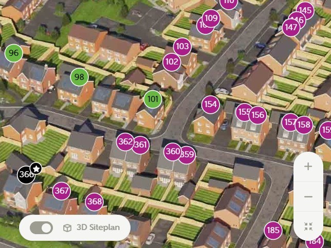 3D siteplan - zoom and full-screen options
